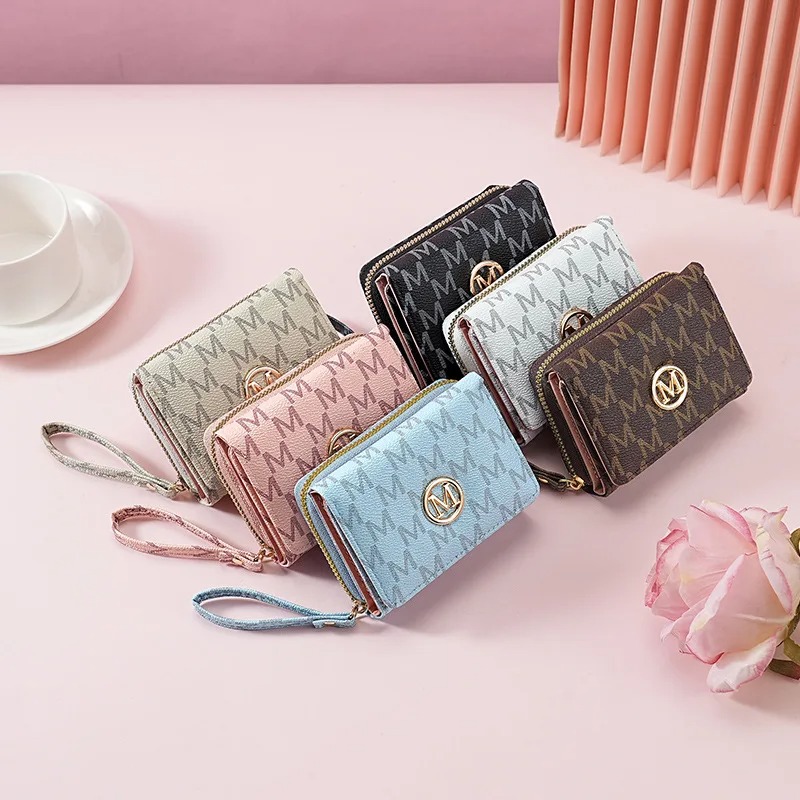 Women Shoes Zipper - Portafoglio a Tre Scomparti con Motivo