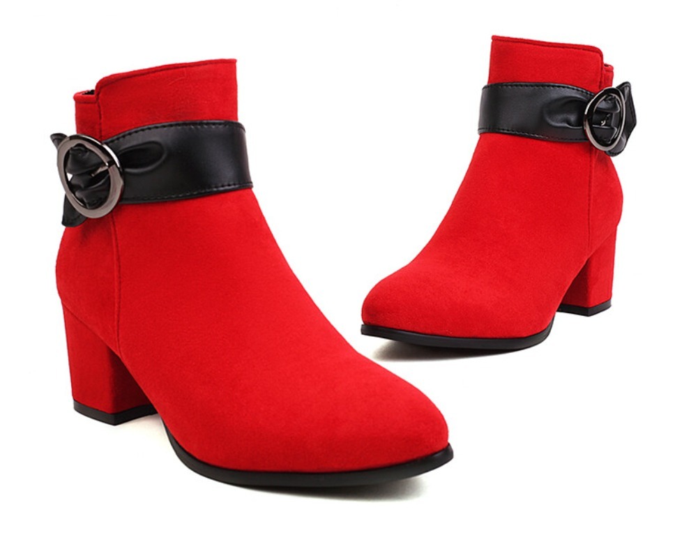 Women'S Shoes Paris - Stivaletti in Finta Pelle Scamosciata per
