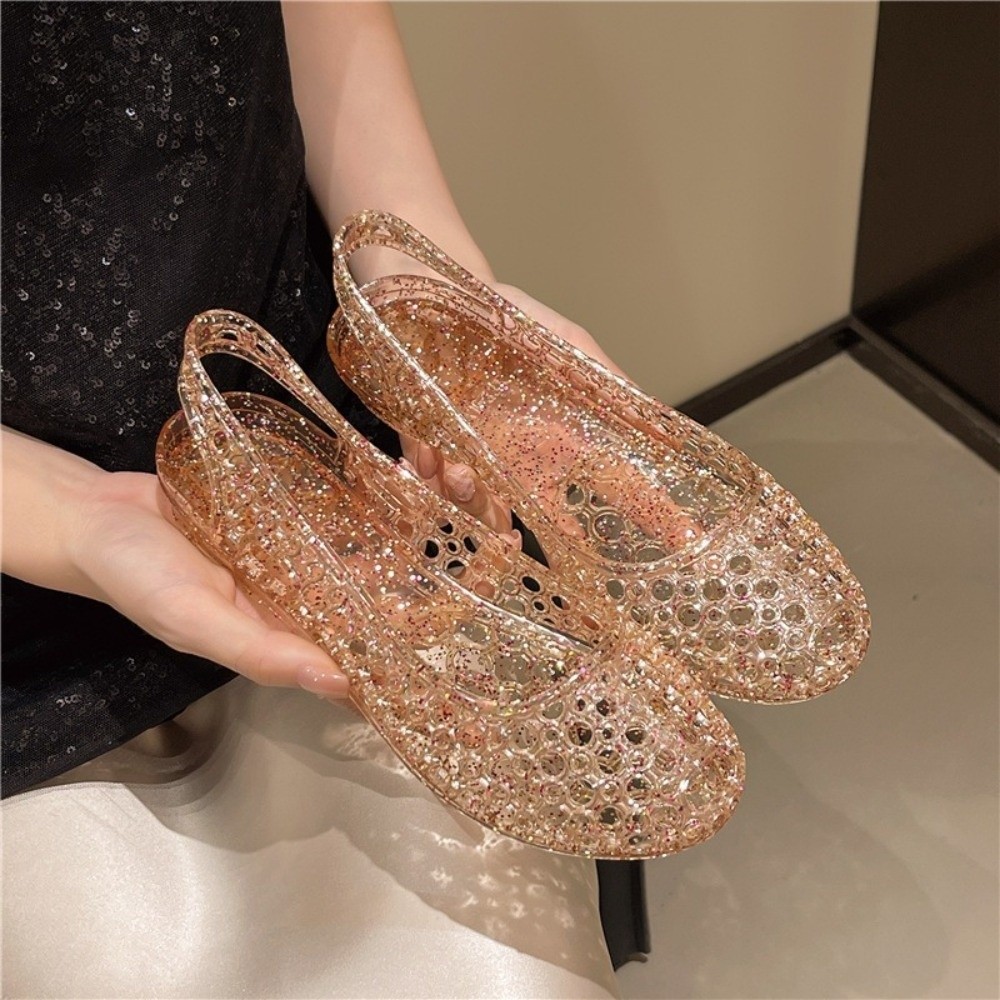 Jelly Sandal Women - Sandali Trasparenti in Cristallo, Calzature Traspiranti
