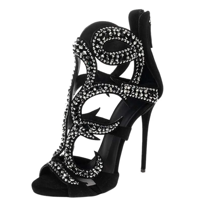 Sandali Stiletto con Cristalli - Women Shoes Zipper recensione e prezzo