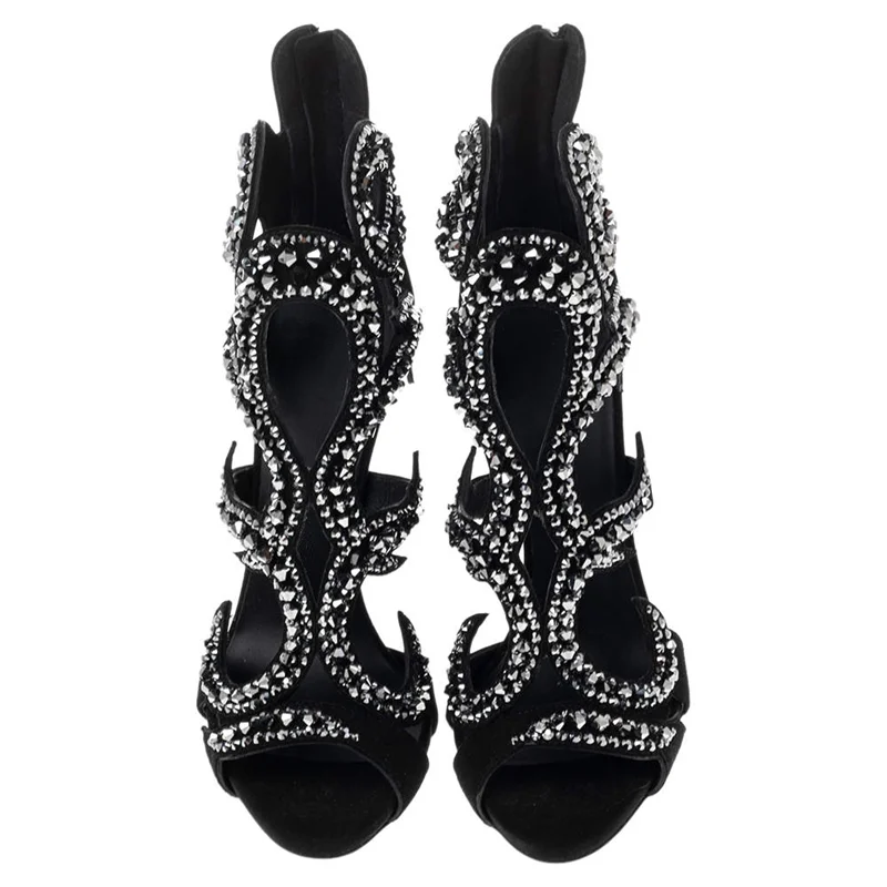 Sandali Stiletto con Cristalli - Women Shoes Zipper recensione e prezzo