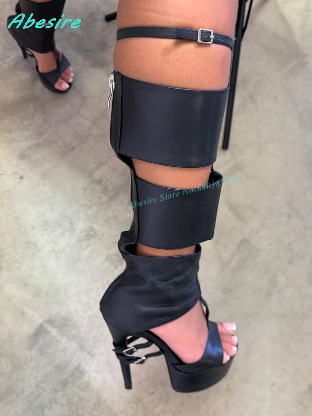 Sandali da donna alti fino al  - Women Shoes Zipper recensione e prezzo