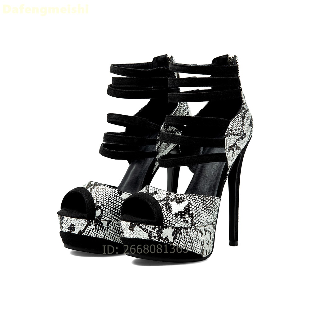 Sandali con plateau e stampa s - Women Shoes Zipper recensione e prezzo