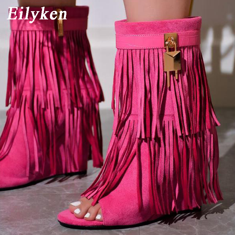 Eilyken Sandali con Zeppa e Fr - Women Shoes Zipper recensione e prezzo
