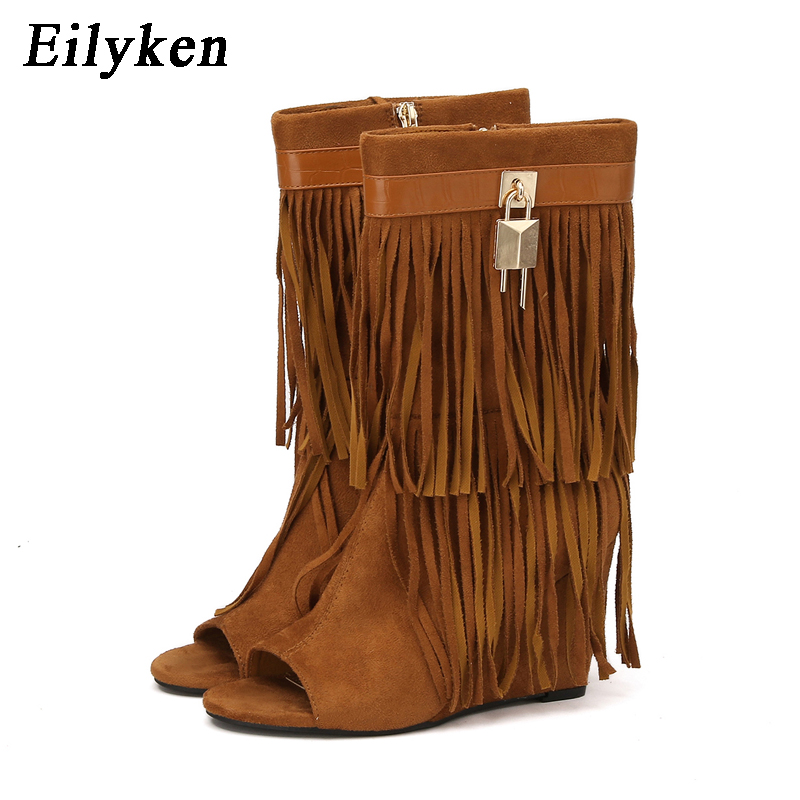 Eilyken Sandali con Zeppa e Fr - Women Shoes Zipper recensione e prezzo